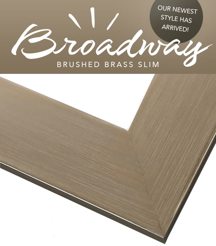 Introducing Broadway Brushed Brass Slim 💫 Mirror Mate Frames